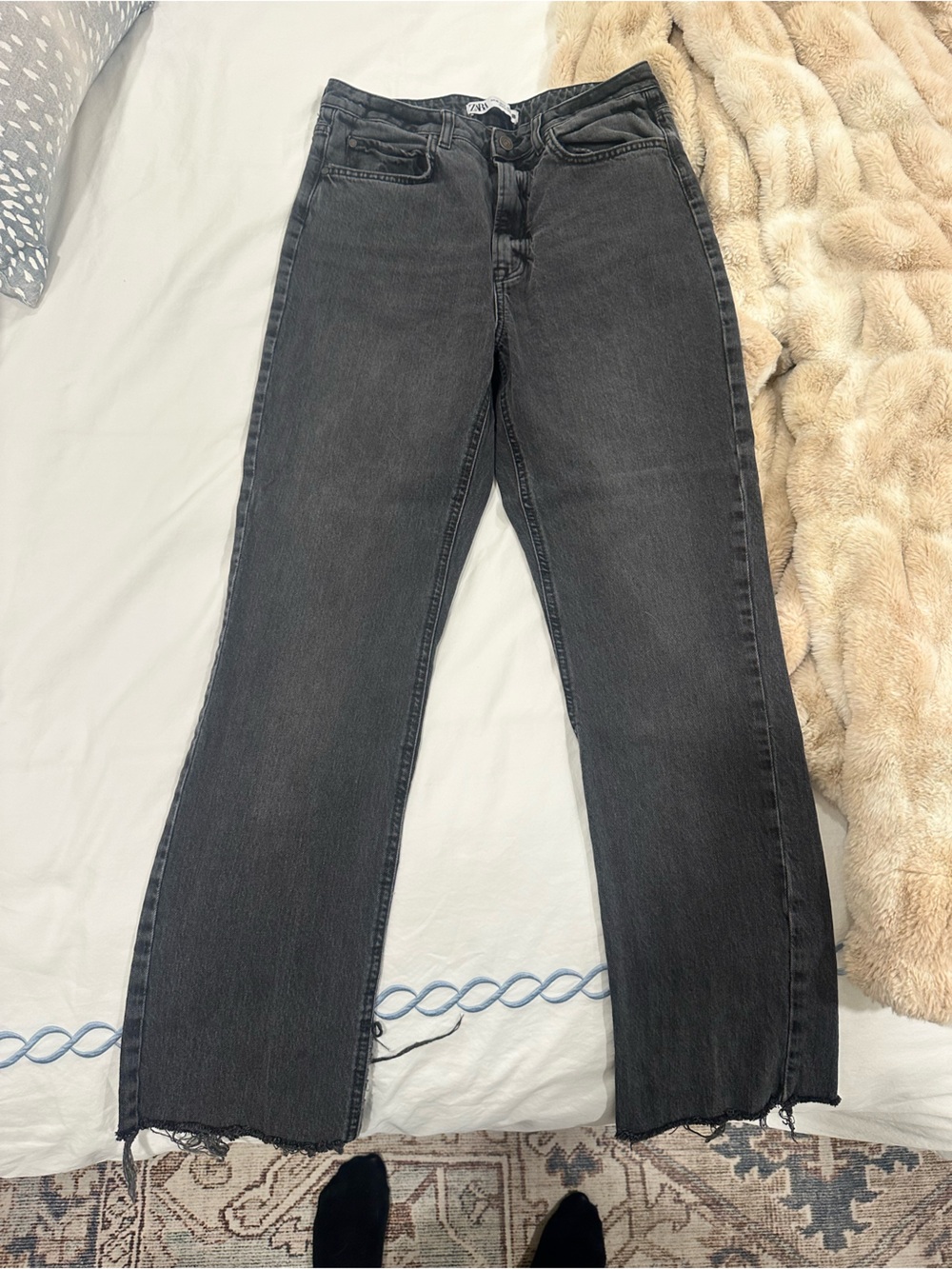 Zara Black Straight Leg Jeans